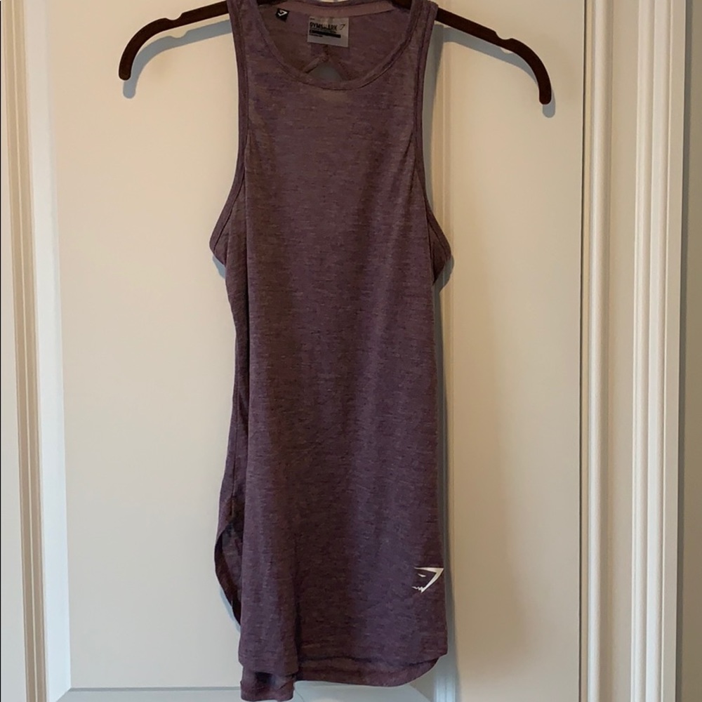 Gymshark Purple Marl Racer Scoop Vest - Small